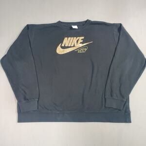 Nike Sweatshirt Men's Size XL Gold Logo Upside down logo
